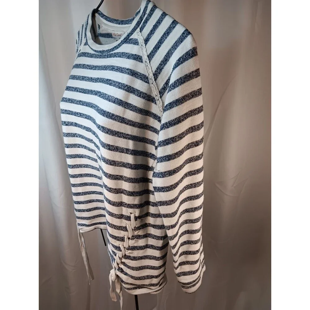 Red Camel Womens Small Blue/White Striped Pullover Sweater Medium W064 - Picture 3 of 8